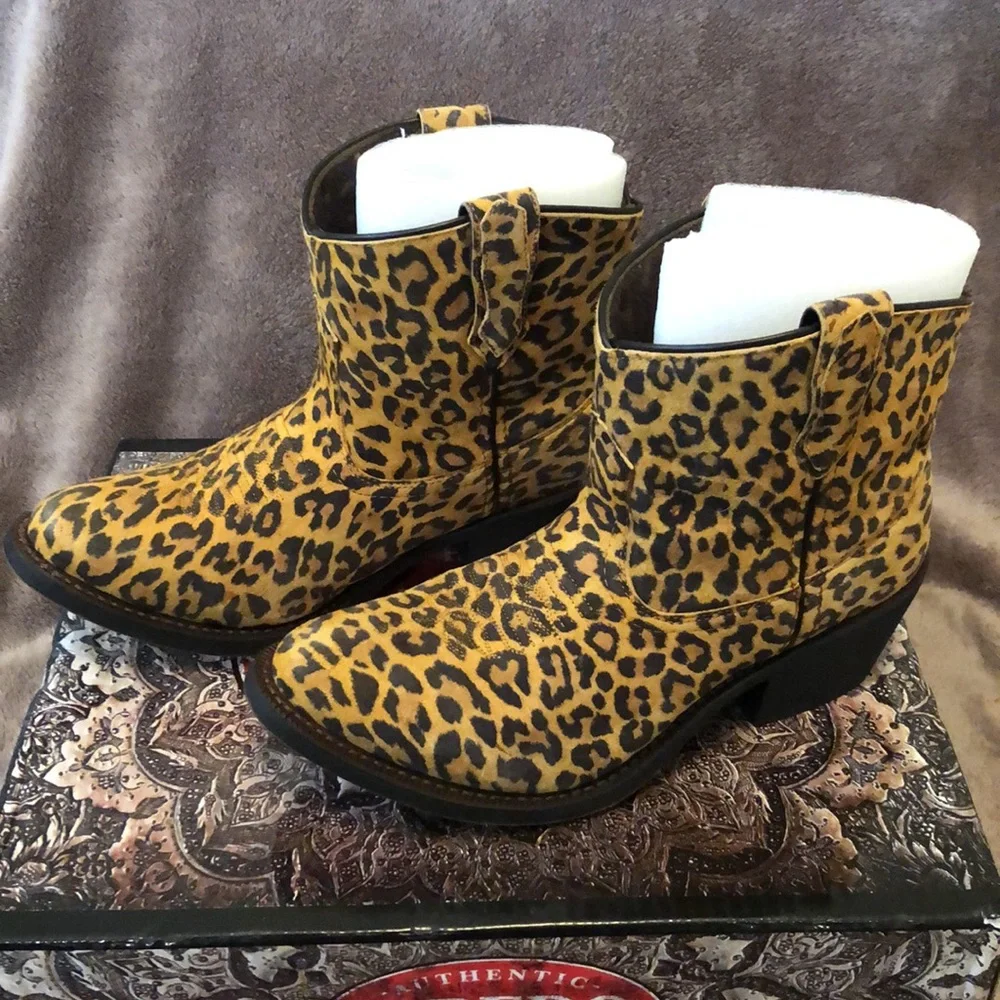 Women’s Laredo Leopard print cowboy boots … size 7.5 - Picture 3 of 7